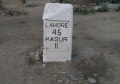 Old Milestone on the way to indo-pak border